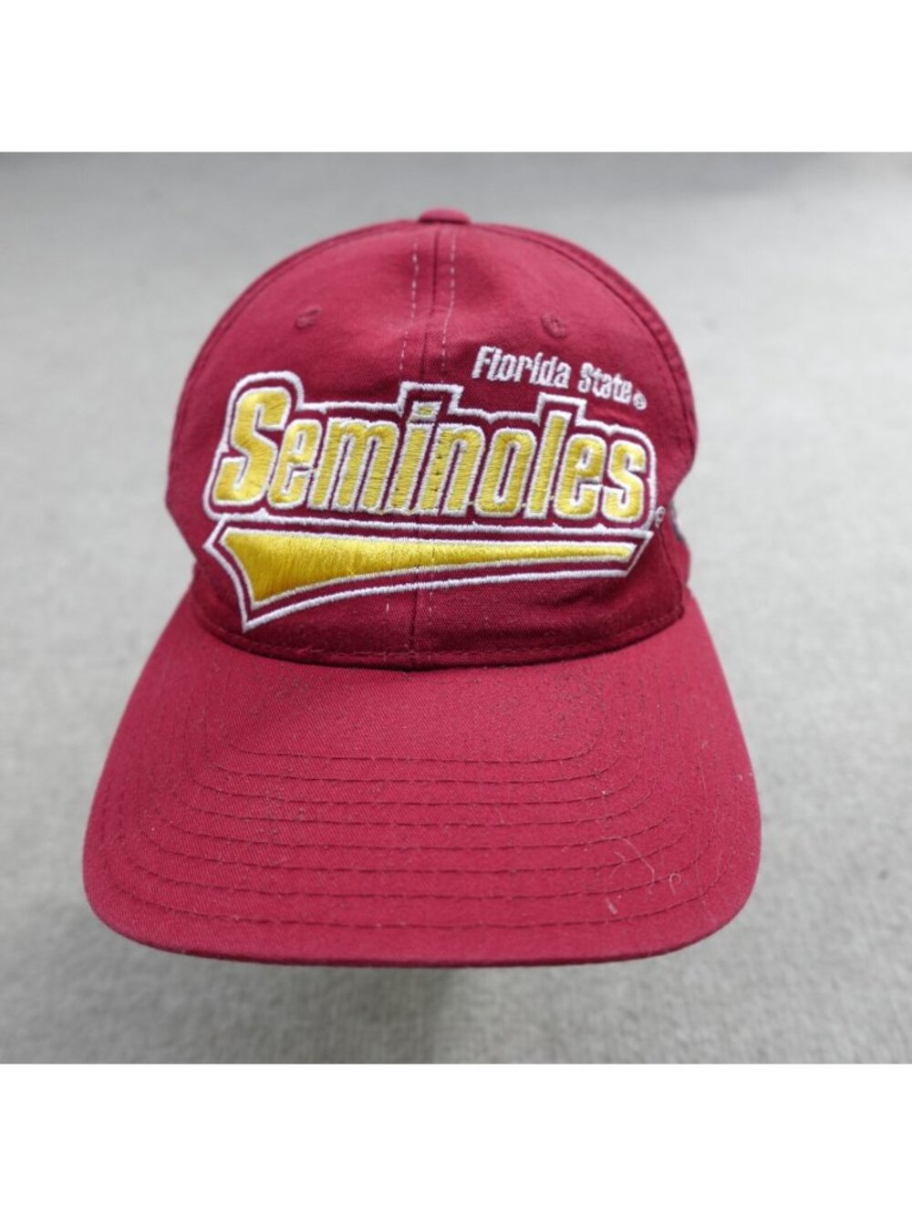 Vintage Florida Seminoles Hat Red Embroidered Starter Snapback